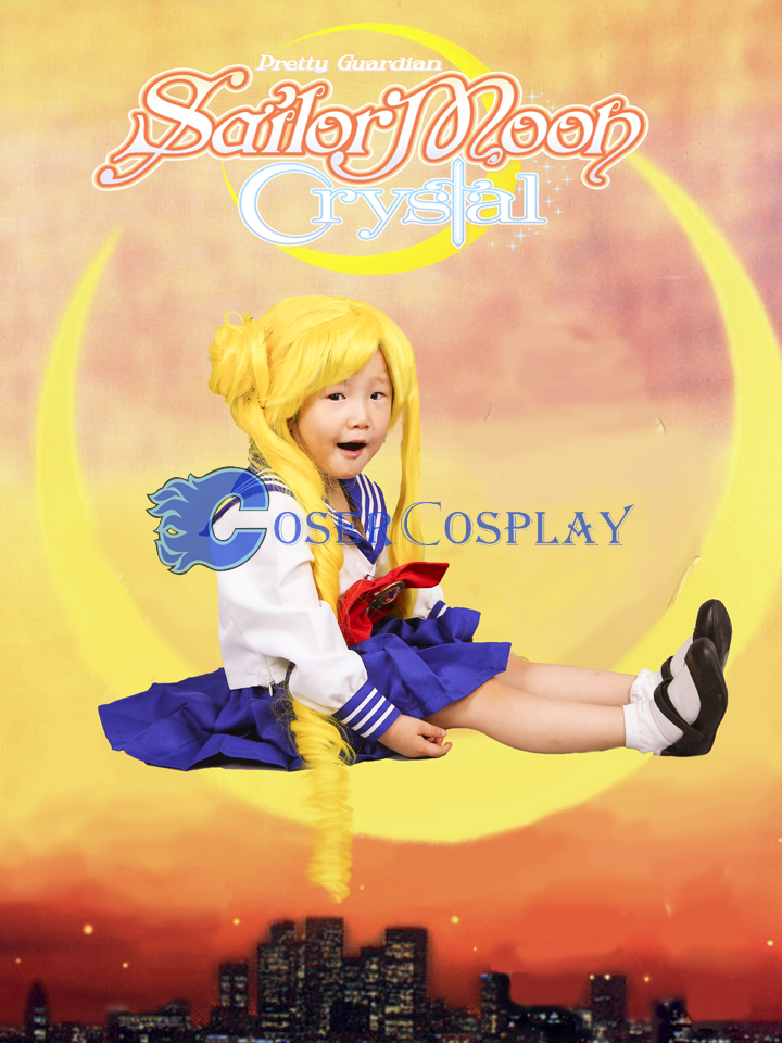 Sailor Moon Crystal Princess Tsukino Usagi for Kids Cosplay Costume